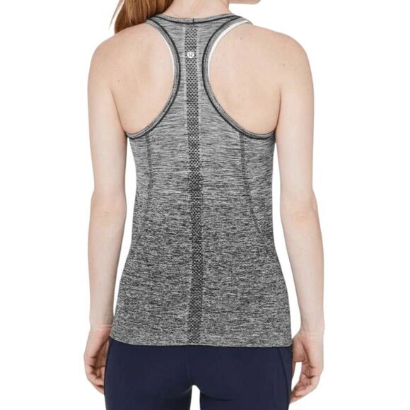 LULULEMON ATHLETICA Swiftly Tech Racerback Tank 'Black/White (Ombre)' Size 12 - Picture 1 of 10